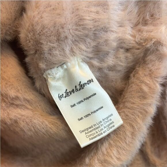 NWT For Love & Lemons Fuzzy Ruched Sweater XL - Picture 4 of 8